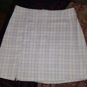 Plaid Skirt Pink & Purple Art Class Zipper 7/8 med